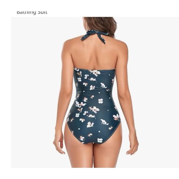 NWT Smismivo Swimwear Halter One Piece Medium Slimming Tummy Control Swimsuit - Picture 10 of 13